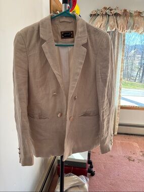 Cream Textured Women's Blazer - Persona